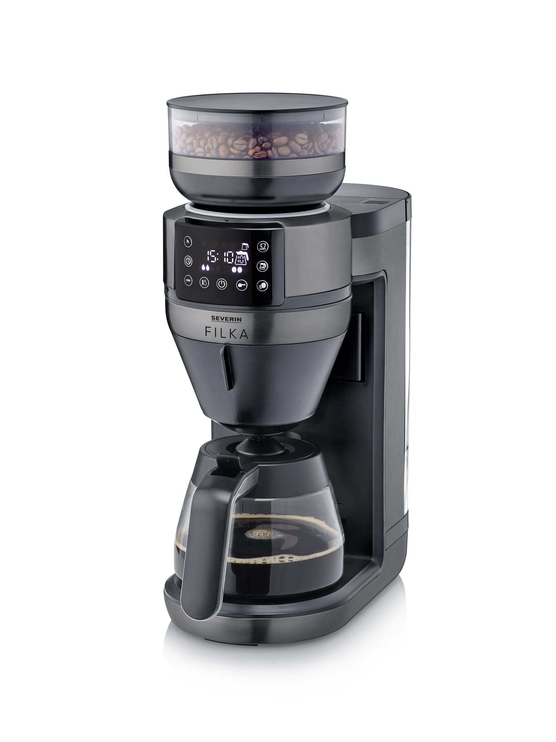 Severin FILKA Dark Inox w pełni automatyczny ekspres do kawy z filtrem