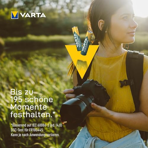 VARTA Batterien AAA, wiederaufladbar, 4 Stück, Power on Demand Recharge Accu, Akku, 1000 mAh Ni-MH, ohne Memory Effekt, vorgeladen, sofort einsatzbereit