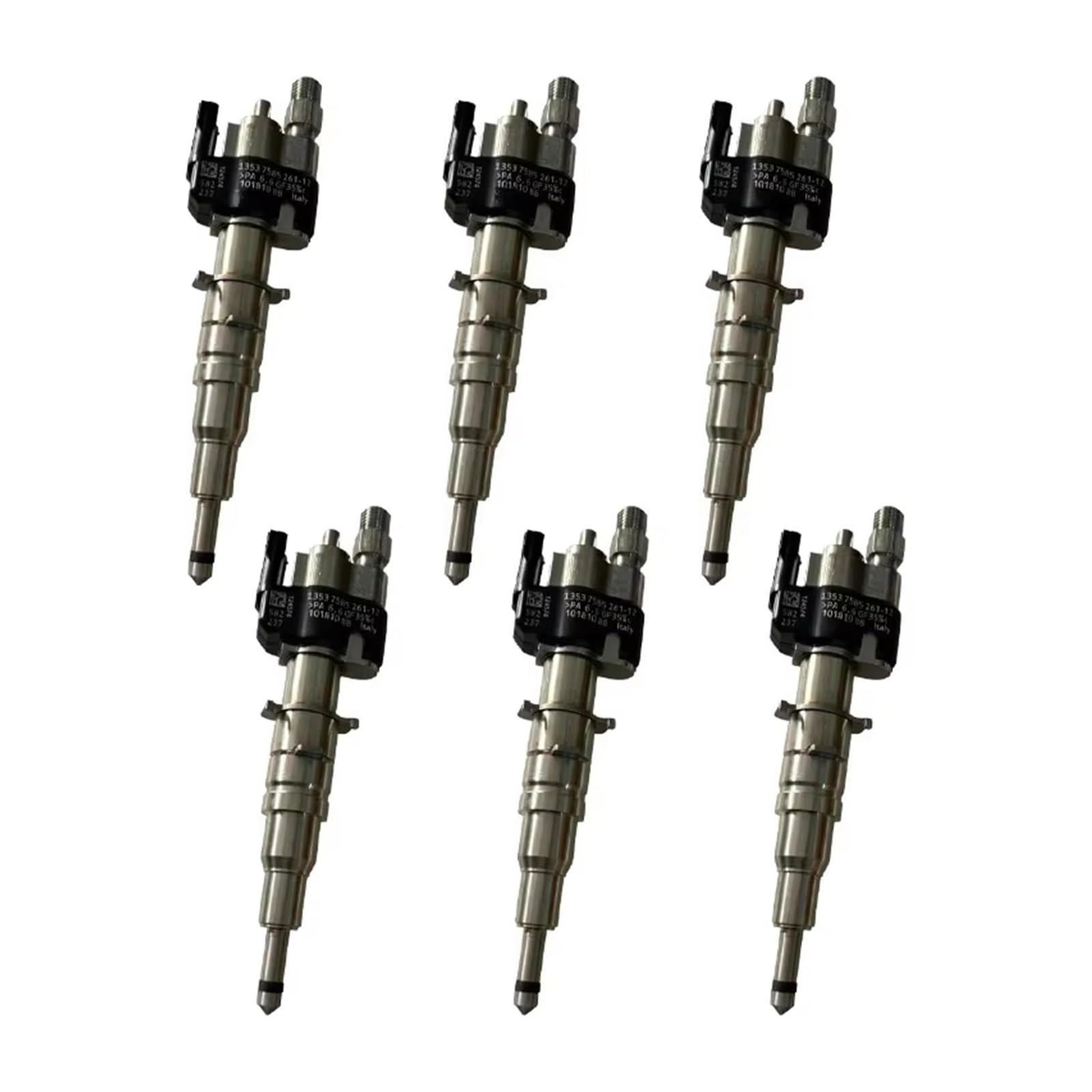 Strjus 6Pcs Car Petrol Injection Nozzles For Bmw N54 N63 135 335 535 550 750 X5 X6 Auto Parts /1Pcs Genuine Fuel Injector 13537585261-12(6Pcs)