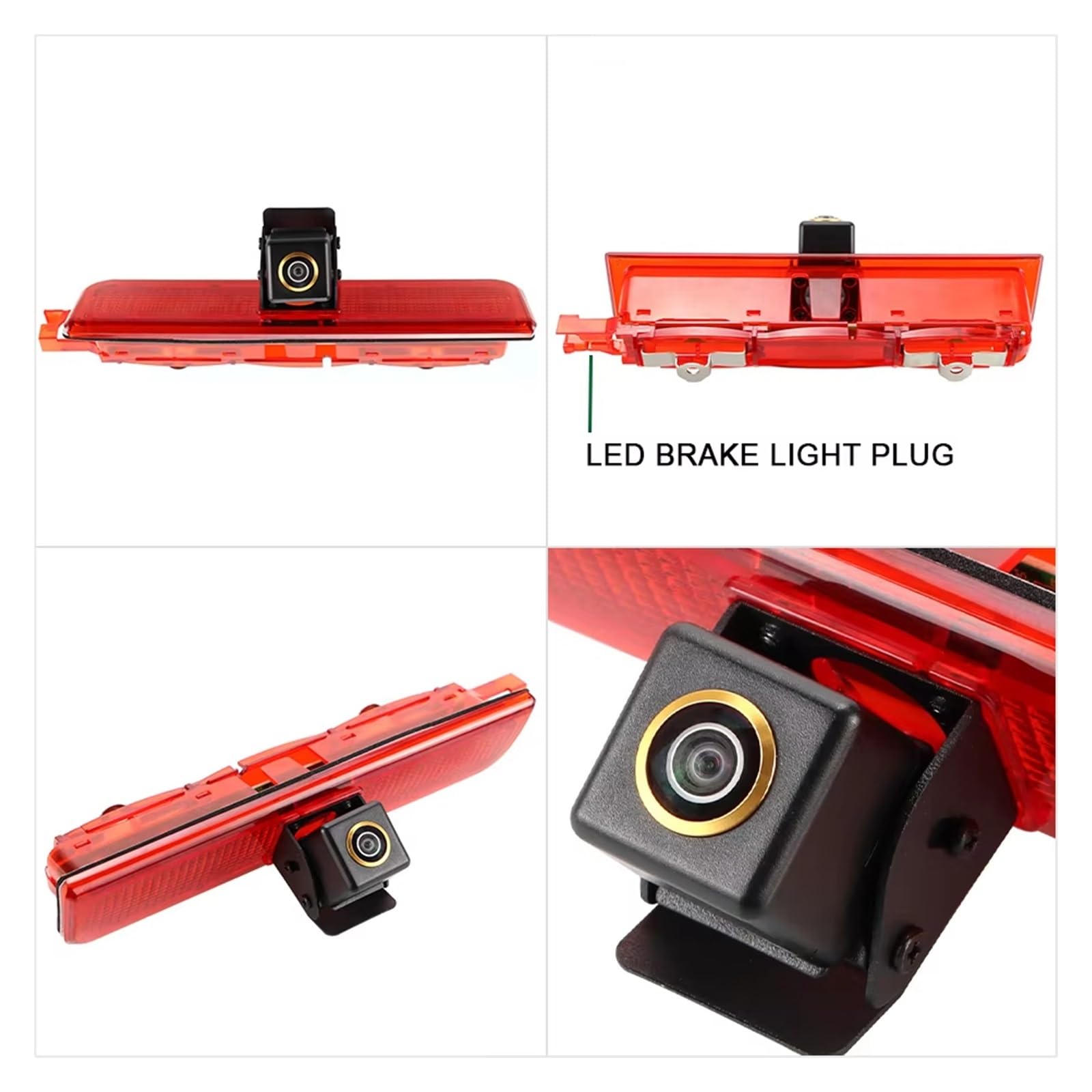 Per Caddy Per Panel Per Life 2003-2019 AHD 1080P Obiettivo Fisheye LED Luce Di Freno Del Veicolo Videocamera Vista Posteriore camera retromarcia(CVBS720P-AHD720P)