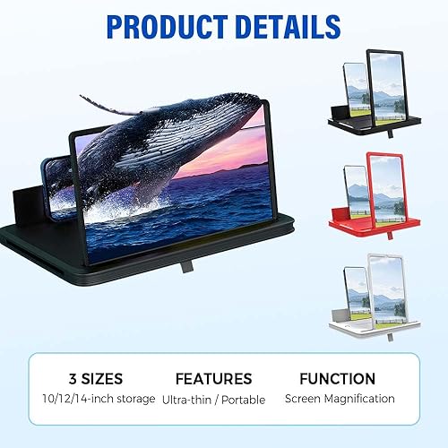 Miniatura 6 de Lupa de pantalla móvil para teléfono celular, pantalla grande HD 2026, ampliadora para películas, videos, pantallas de aumento 3D plegables