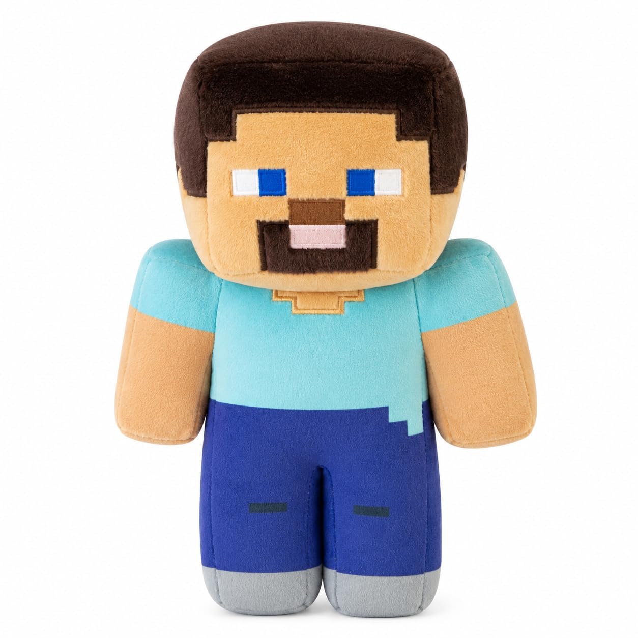 Minecraft Steve Plush Toy 30cm - 3D Soft Embroidered Gaming Character, Decorative Stuffed Toy for Kids Collectors Bedroom Display Gift 3+