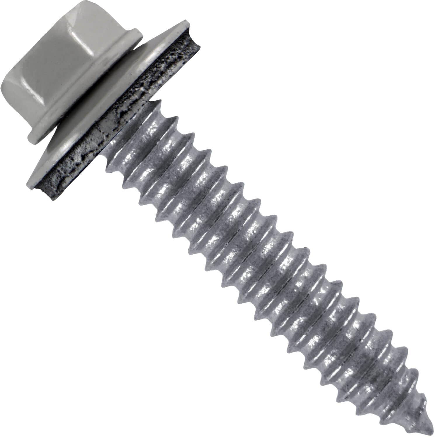 17 x 1-1/2" ABC Gray Roofing Screws - Metal Panel to Steel Purlins/Recovery Screws. Hex Washer Head - EPDM Bonded 1 x 250 Count Bag - 250 Screws