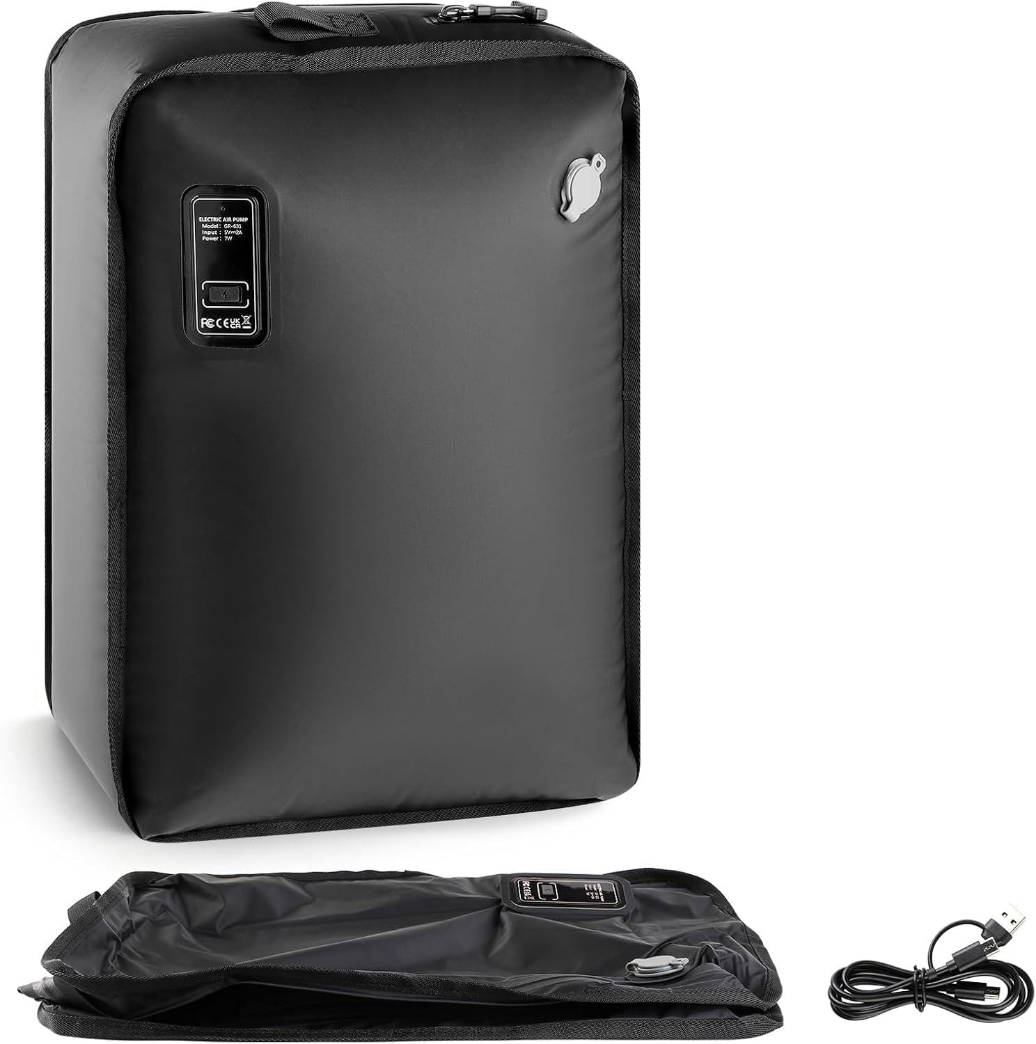 MOUNTRAX Vakuumbeutel für Reisen mit Beutelpumpe Integriertes Design, 43L Kompressions-Verpackungswürfel für Handgepäck & Reiserucksack, Wiederverwendbares IP67 Wasserdichtes Vakuum-Aufbewahrungsset