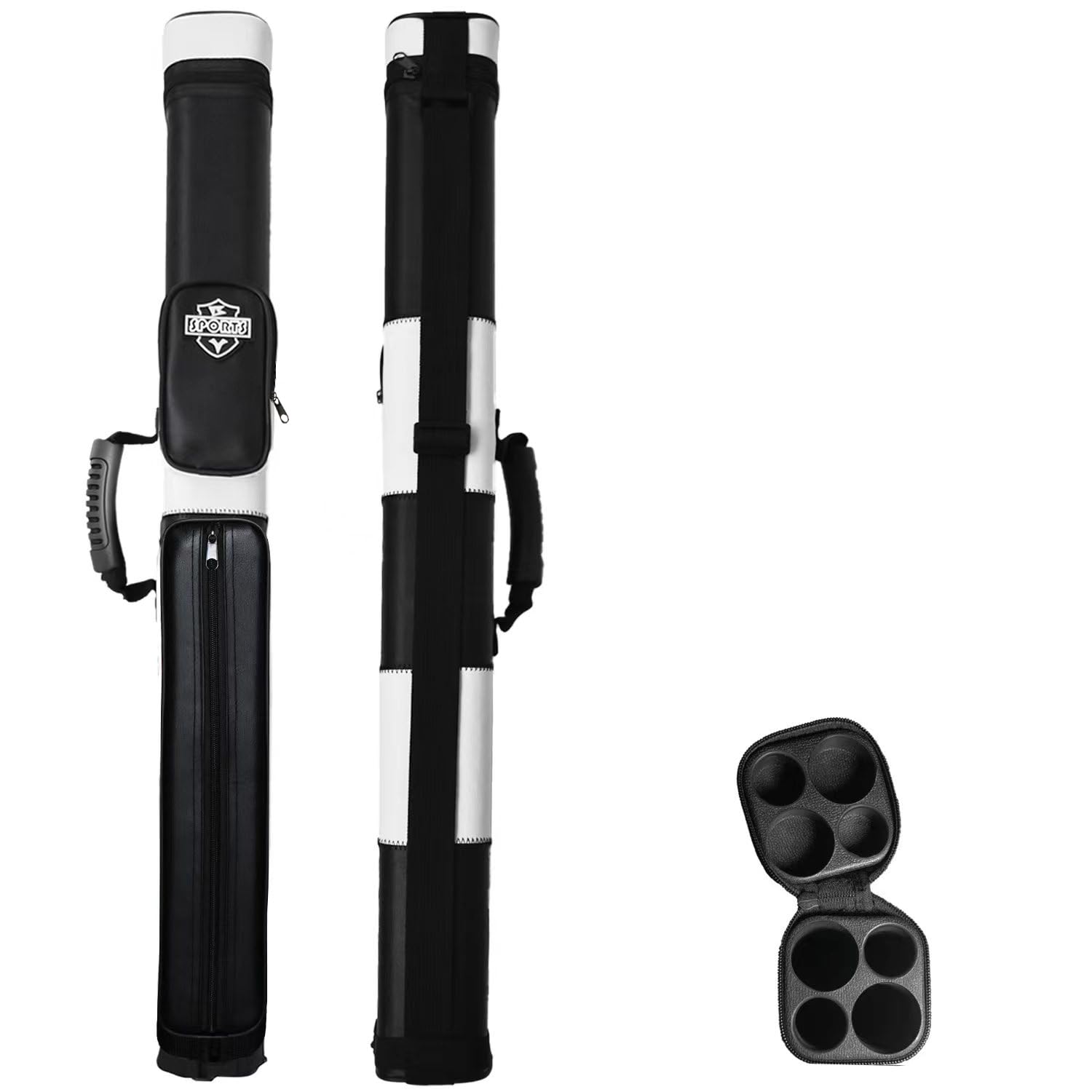 BY SPORTS 2x2 Hard cue case Square Pool Cue Billiard Stick Carrying Case