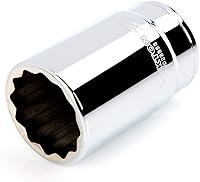 Vista 111 de TEKTON Juego de llaves de vaso de 6 puntos de 1/4 pulgadas de profundidad con riel, 11 piezas (5/32 - 9/16 pulgadas) SHD90105