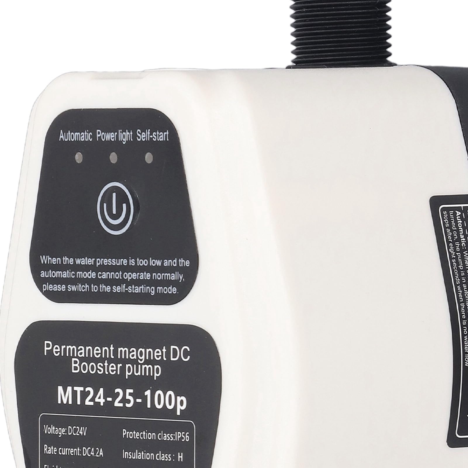 Bomba de Refuerzo de Presión de Agua, 100-240V Bomba de Refuerzo de bajo Ruido Detección Inteligente para Baño (Enchufe UE 100‑240V)