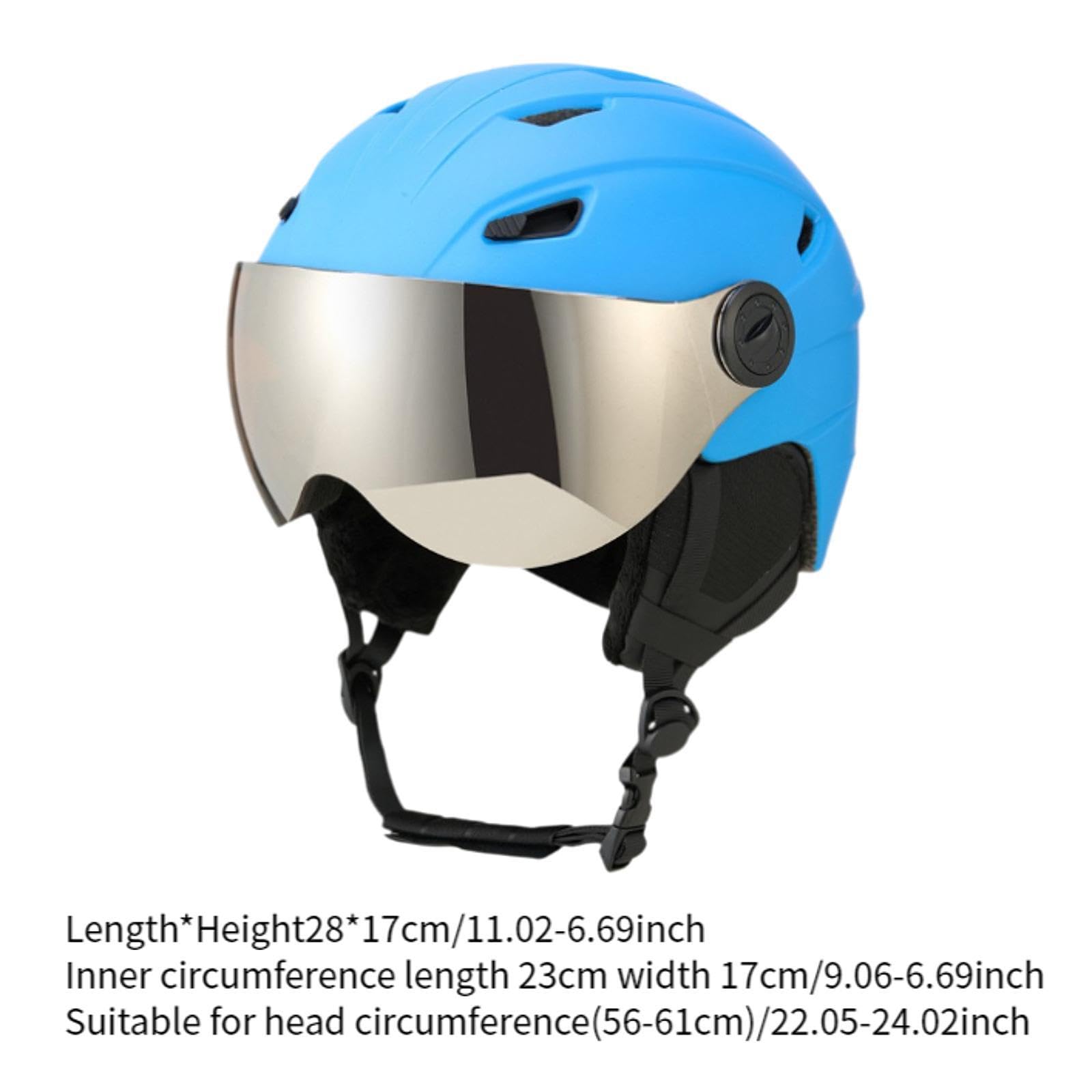 Perfeclan Casco de esquí, Casco para Deportes de Nieve, Gafas de esquí antivaho, cómodo Casco de Snowboard Resistente a Impactos con Visera integrada
