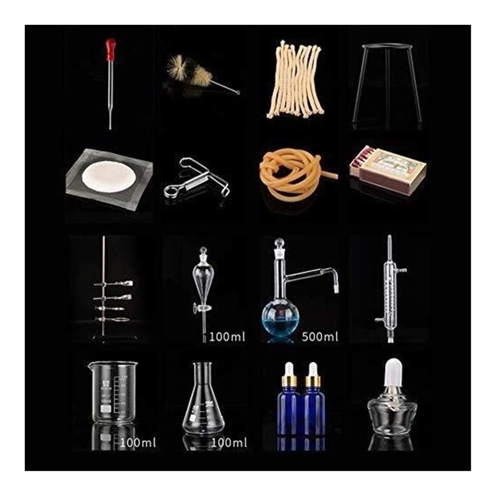 500ml Laboratorio Distillazione purificatore Vetro Kit Olio Essenziale di distillazione con condensatore ad Alta Strumento di Vetro borosilicato