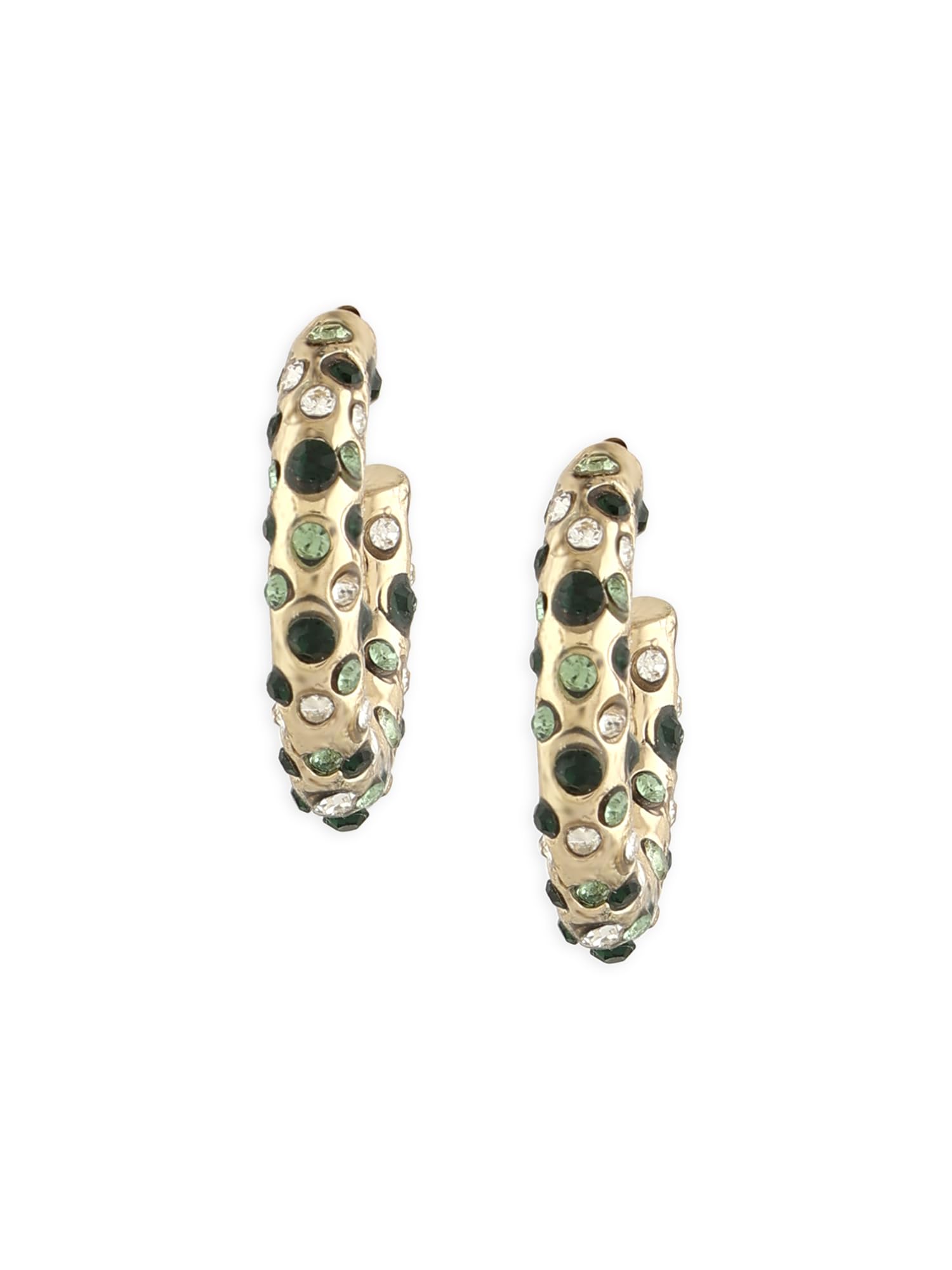 Zaveri Pearls Green Austrian Diamonds Contemporary Semi Hoop Studs Earring For Women-ZPFK16806 (B0CLD6LM8N) Amazon Price History, Amazon Price Tracker