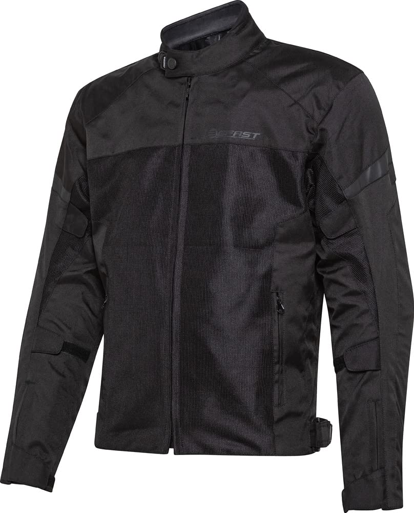 Chaqueta de moto de verano con certificación CE DUNA, con grandes inserciones de malla para una ventilación perfecta, disponible en negro o gris