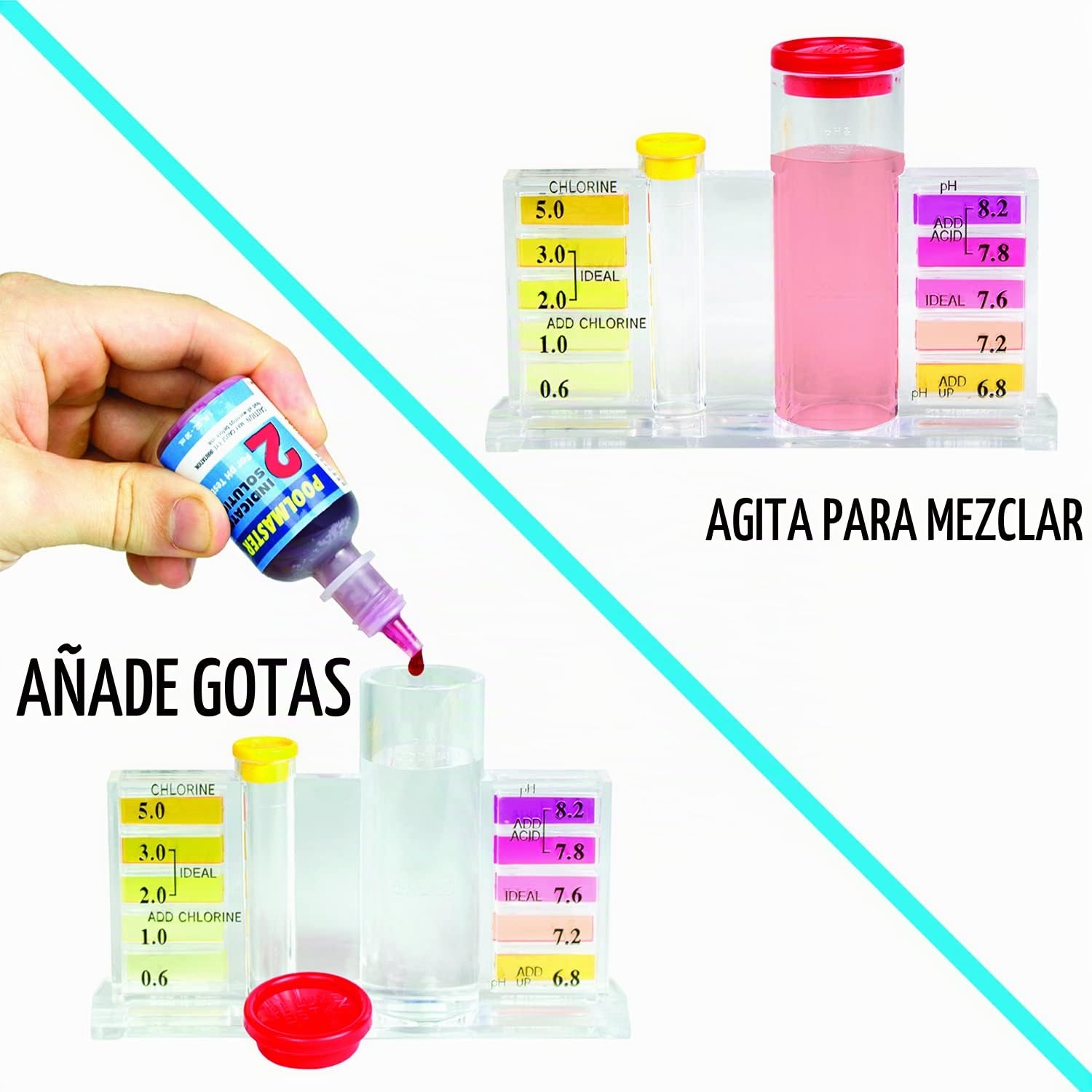 Poolmaster Basic 22260 - Kit de prueba de agua, 5 categorías de prueba, con caja