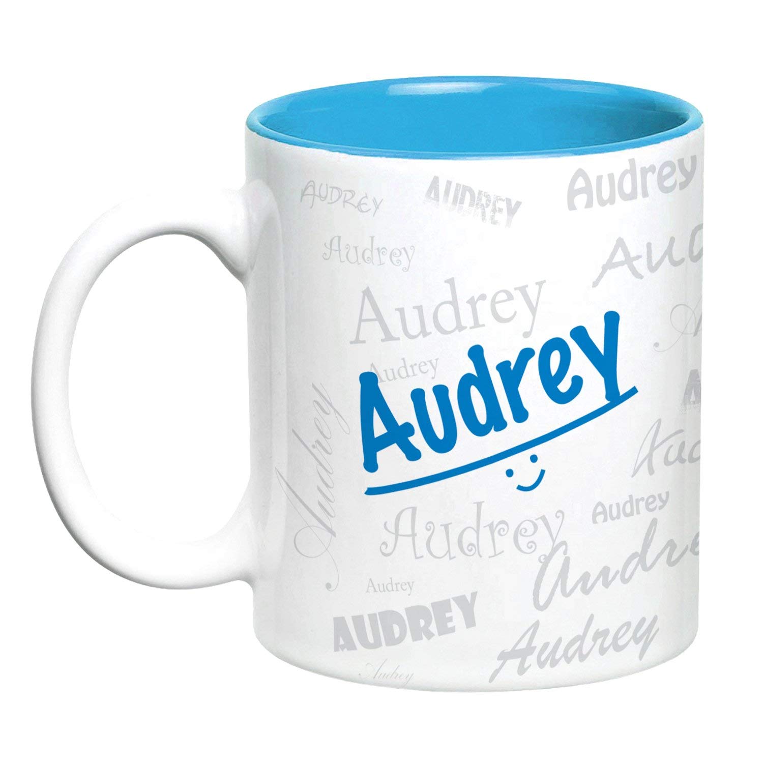 Hot Muggs Me Graffiti Mug - Audrey Personalised Name Ceramic, 315 ml, 1 Unit