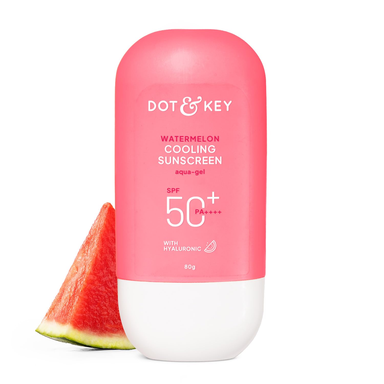 Dot & Key Watermelon Hyaluronic Cooling Sunscreen SPF 50 PA+++| for Oily, Normal & Combination Skin | UV + Blue Light Protection | Lightweight | No Wh...