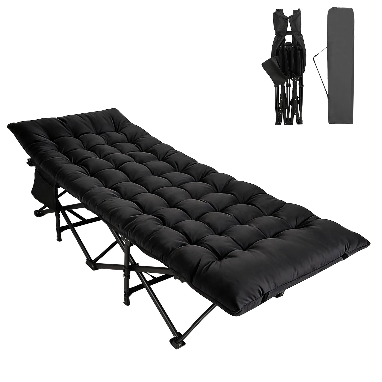Amazon.com: Northroad Camping Cot with Thick Mattress,Quick Set-Up