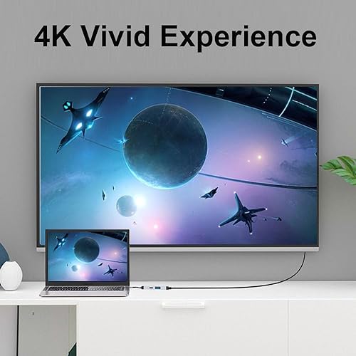 Miniatura 3 de Adaptador USB C a HDMI para interruptor, muelle de interruptor portátil con salida de video HDMI USB 3.0 y PD Base de carga rápida compatible con