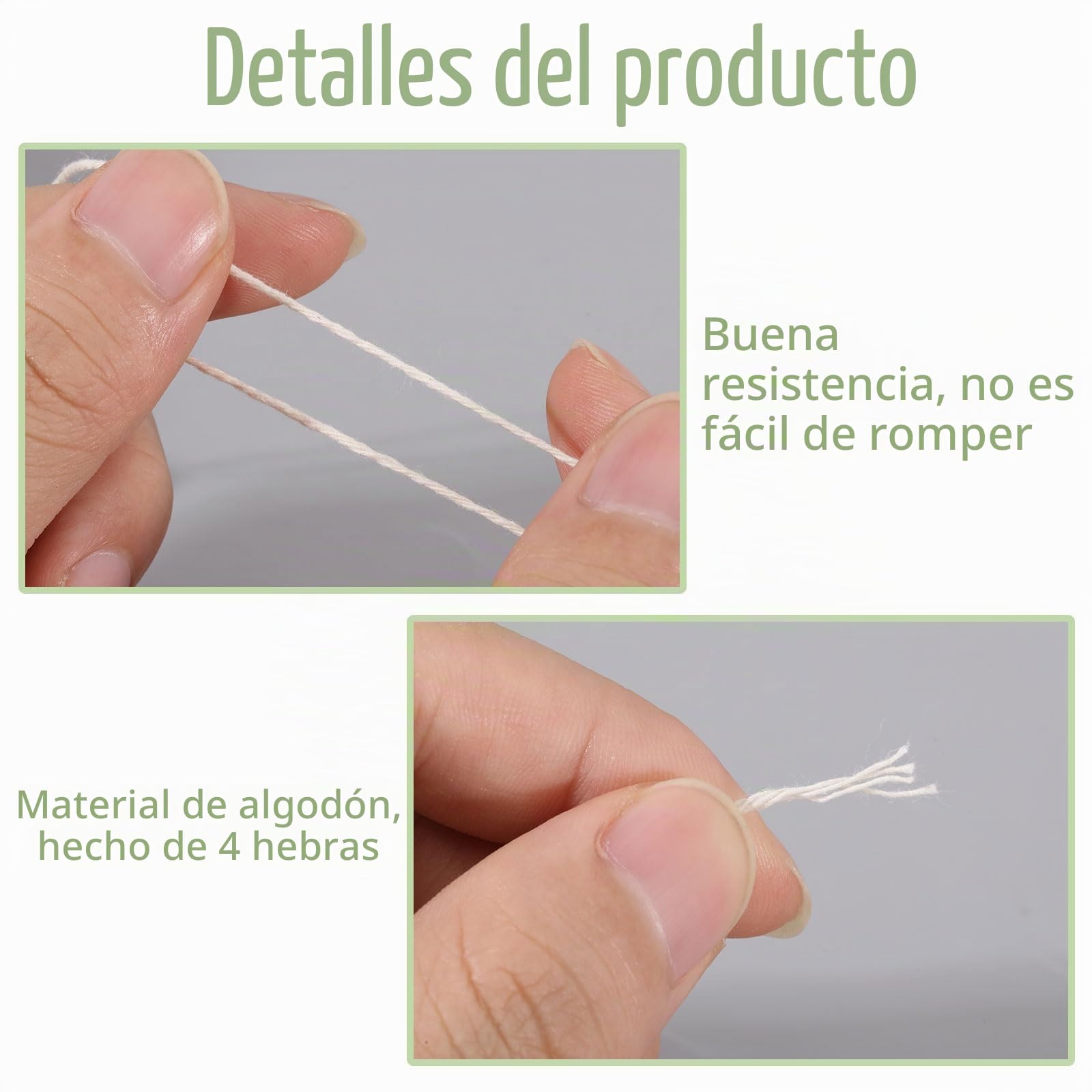 FREEBLOSS Sashiko - Hilo de bordar (400% algodón, 100 m, 4 hebras, color blanco para costura a mano para trabajos de aguja