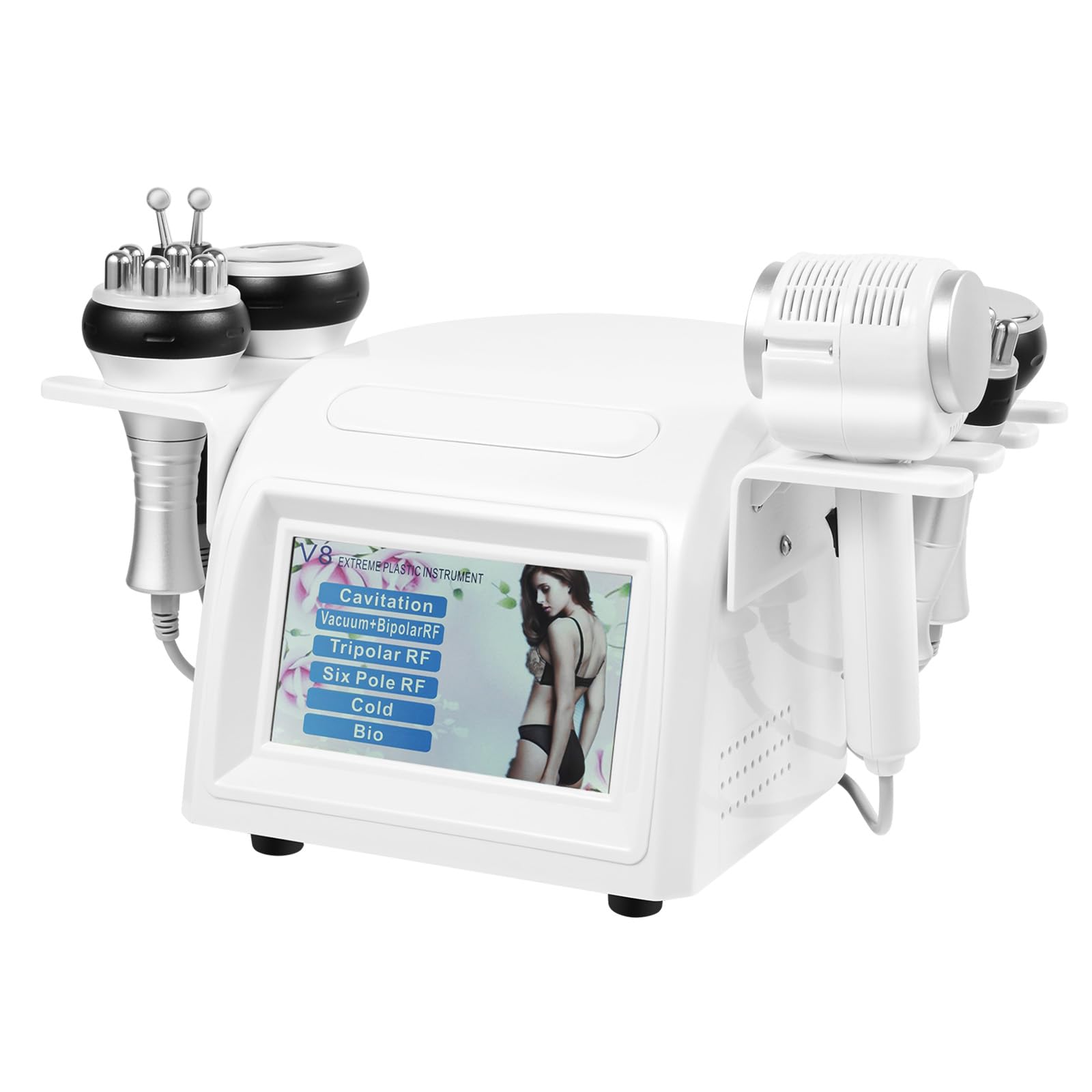 Appareil Minceur 40K, Cellulite, Cavitation 6 en 1, Fréquence Radio, Appareil et Corps, Machine de Beauté Raffermissante et Modelage de la Peau pour Le Corps et Le Visage