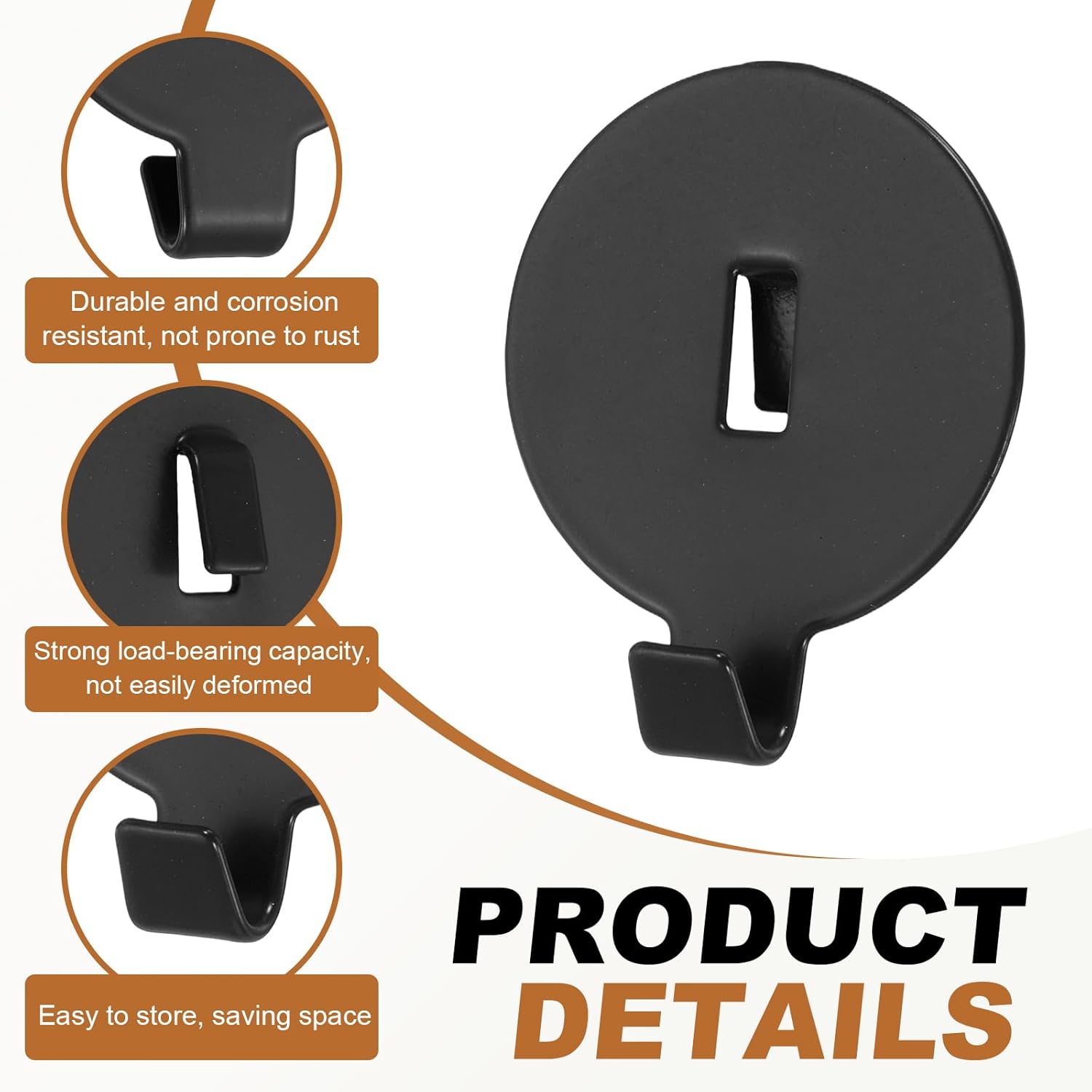 uxcell 20Pcs PegBoard Hooks, 1.7" Study Peg Shelving Hooks Heavy Duty Round Wall Organizing Hook Peg Board Organizer Accessories for Office Retail Shelf Pegboard Wall Organizer, Black