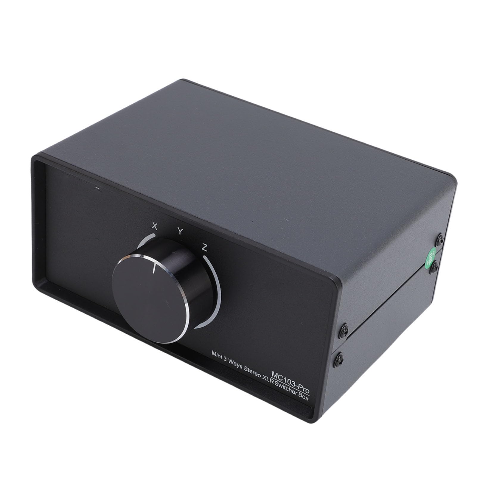 Focket Convertidor de Sonido Equilibrado, Divisor de Sonido Pasivo Estéreo de 1 Entrada y 3 Salidas de 3 Vías, Divisor de Conmutador Estéreo XLR con Carcasa Robusta de Aleación de Aluminio para