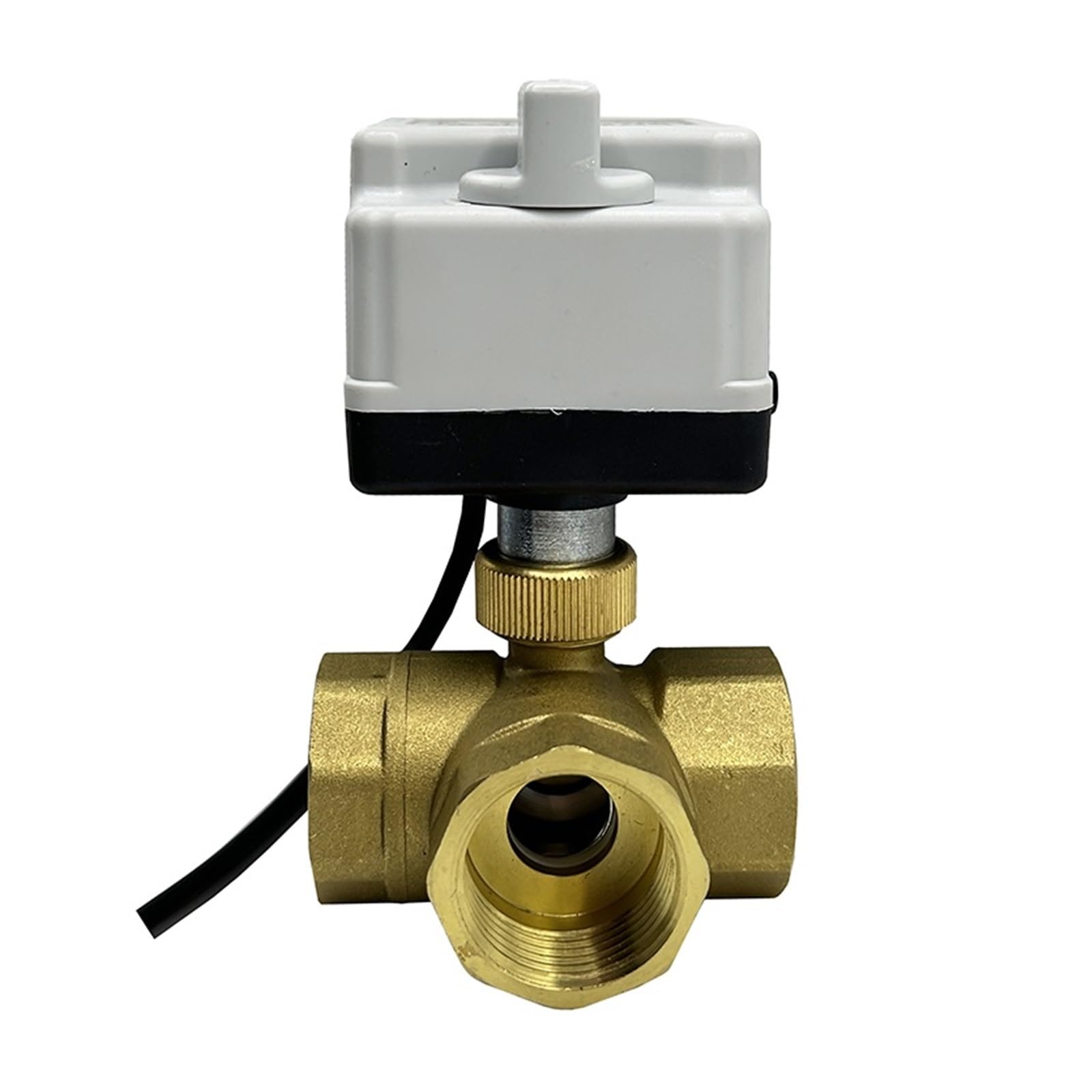 Valvola A Sfera Motorizzata In Ottone A 3 Vie Da 1/2 '' 3/4 1 Con Interruttore Manuale A Elettrica A Tre Fili E Due Controlli Conservazione Dell'Acqua(1-1/4",AC,T Type)