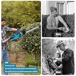 Taille-haie sans fil pour Makita 21V, sécateur, taille-haie manuel, taille-haie électrique sans fil avec batterie, taille-haie sans fil professionnel pour l'entretien des parcs et jardins (15000mAh*2)