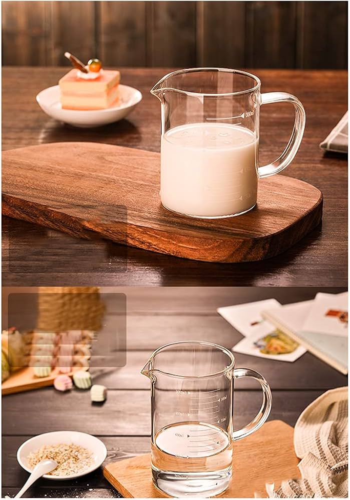 Misurino In Vetro Borosilicato 500 Ml Con Coperchio – Resistente Al Calore E Al Freddo (-20°C A 140°C) – Tazza Graduata Con Impugnatura Ergonomica, Per Forno, Microonde, Frigorifero