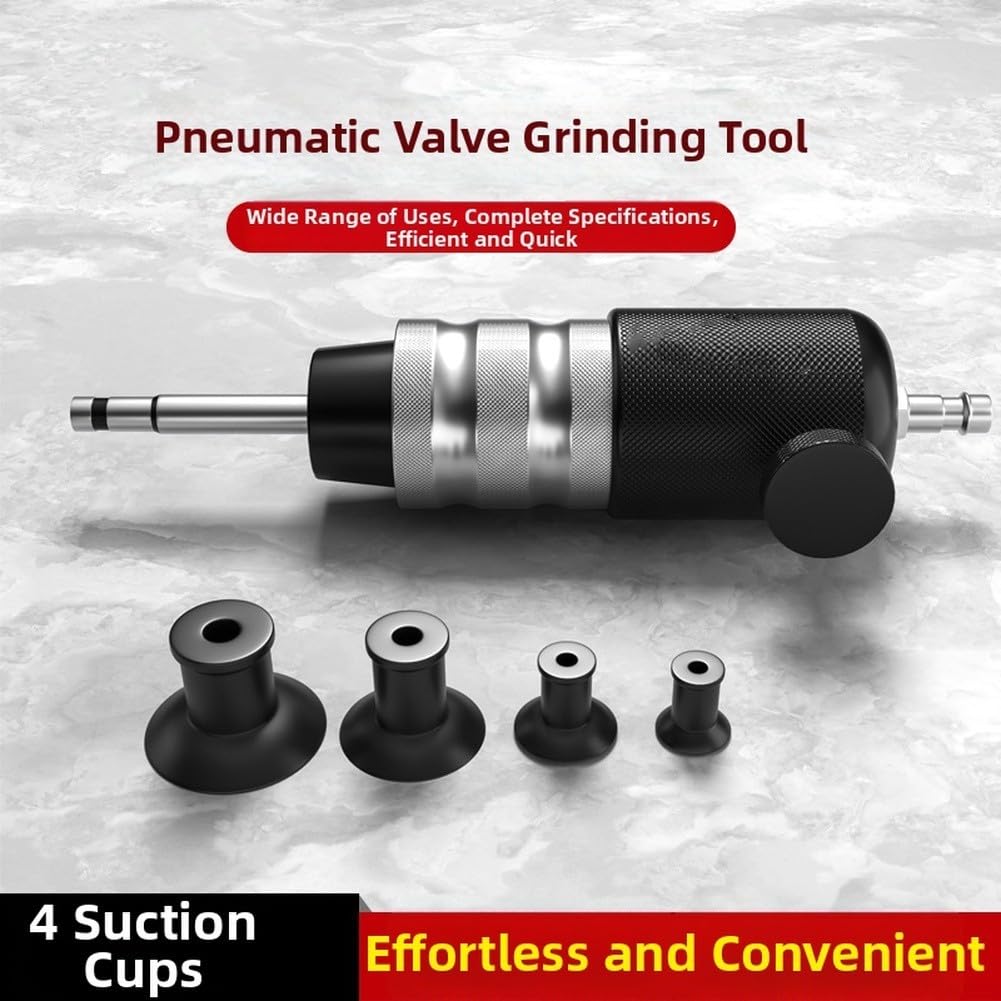 Rectificadora de válvula de motor neumático con 4 tamaños de ventosa ajustables Material de acero al cromo vanadio Sistema de aire de precisión Ligero 250x150mm Interfaz de cambio rápido