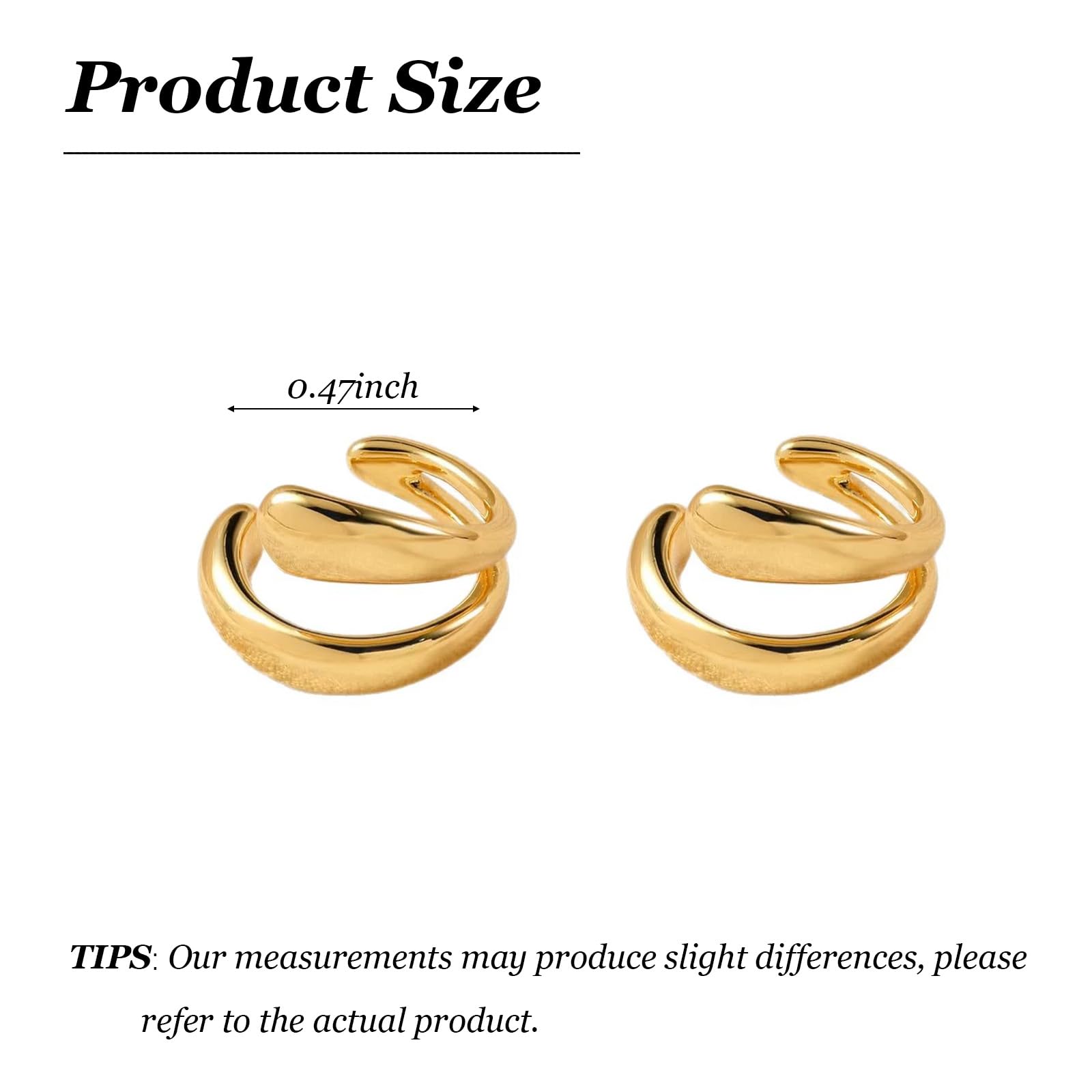 Ear Cuffs Non Piercing Chunky Ear Cuff Earrings for Women Non-Piercing Cartilage Cuff Gold 2025 Trendy Accessories Jewelry Gifts