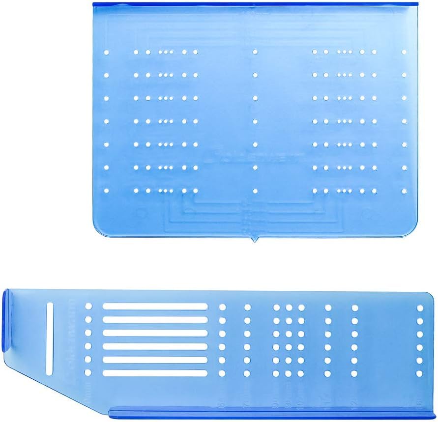 goldenwarm 10 Pack Black Cabinet Handles Square Bar Cabinet Pull Drawer Handle | Pull Installation Template Guide TM160 Drill Mounting Template 1Pack