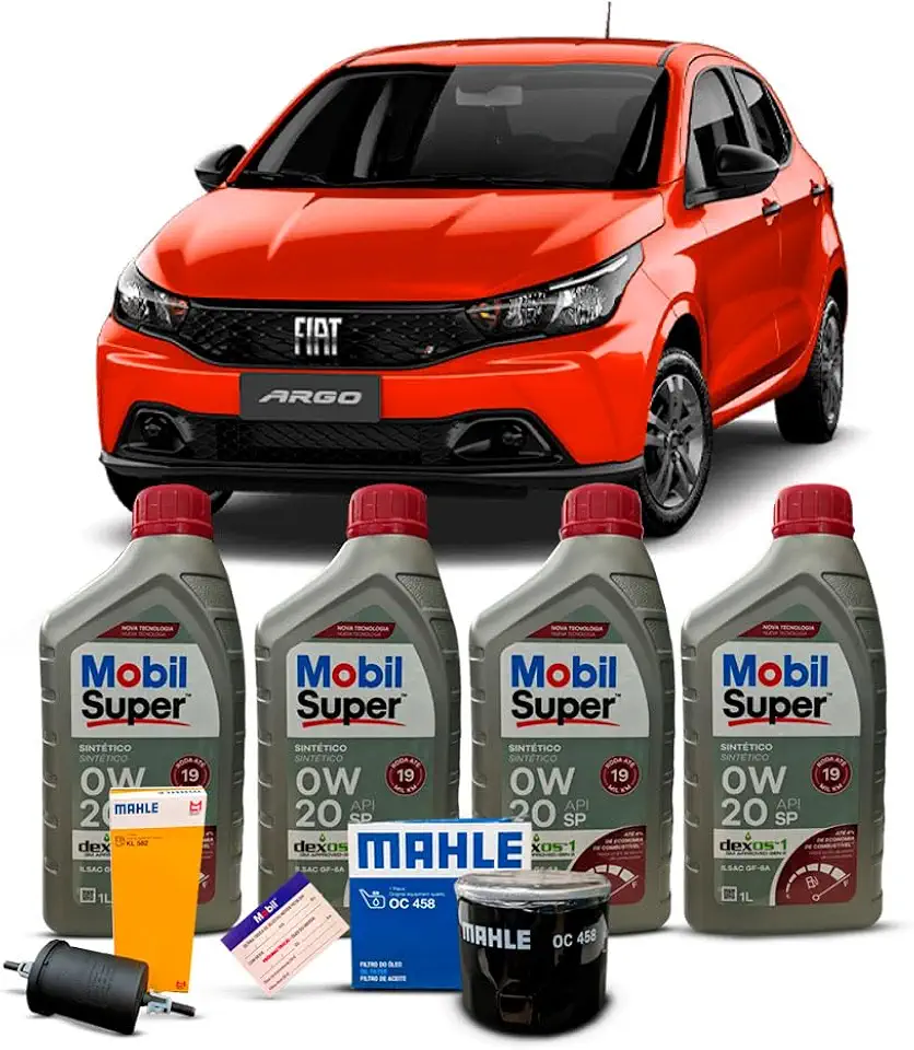 Kit Troca de Oleo + Filtro Combustivel e Oleo Fiat Argo 1.3 Firefly 2017 A 2024