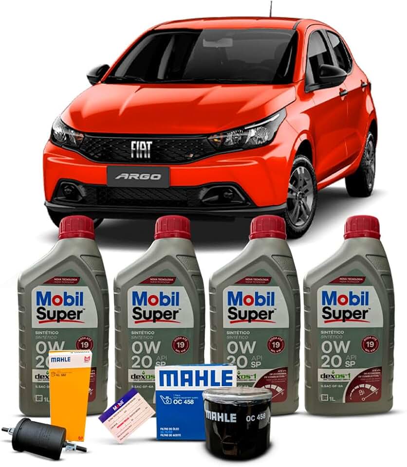 Kit Troca de Oleo + Filtro Combustivel e Oleo Fiat Argo 1.3 Firefly 2017 A 2024