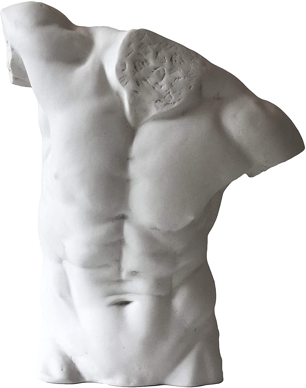 Het Oude Huis - Adonis standbeeld - Studie van een Mannelijke Torso (Klein), Wit Gegoten Marmer, 31cm / 12.2 inch, Binnen en Buiten