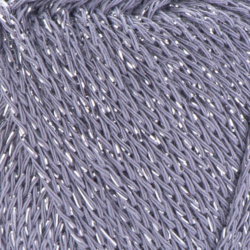 Image of YarnArt Elegance Sparkly Yarn - Metallic Cotton Blend, Fine Sport for Knitting & Crochet, Lightweight Thread for Shawls & Sweaters, 50g (130m), Grey - (1, 102)