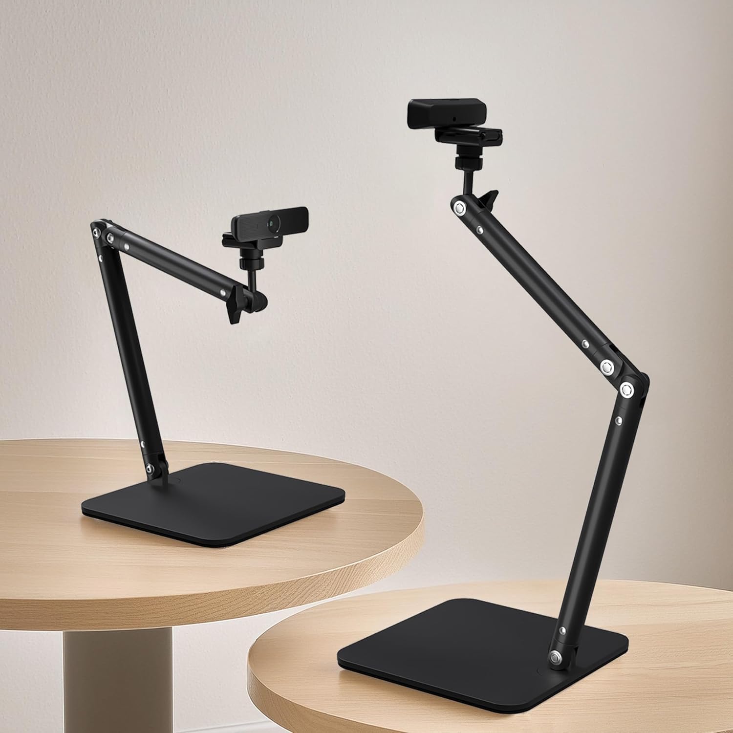 Support De Caméra pour Webcam, Support De Téléphone Robuste pour Webcam C922 C930e C920S C920 C615 C960 C920x BRIO 4K, Lumière Droite avec Filetage 1/4"