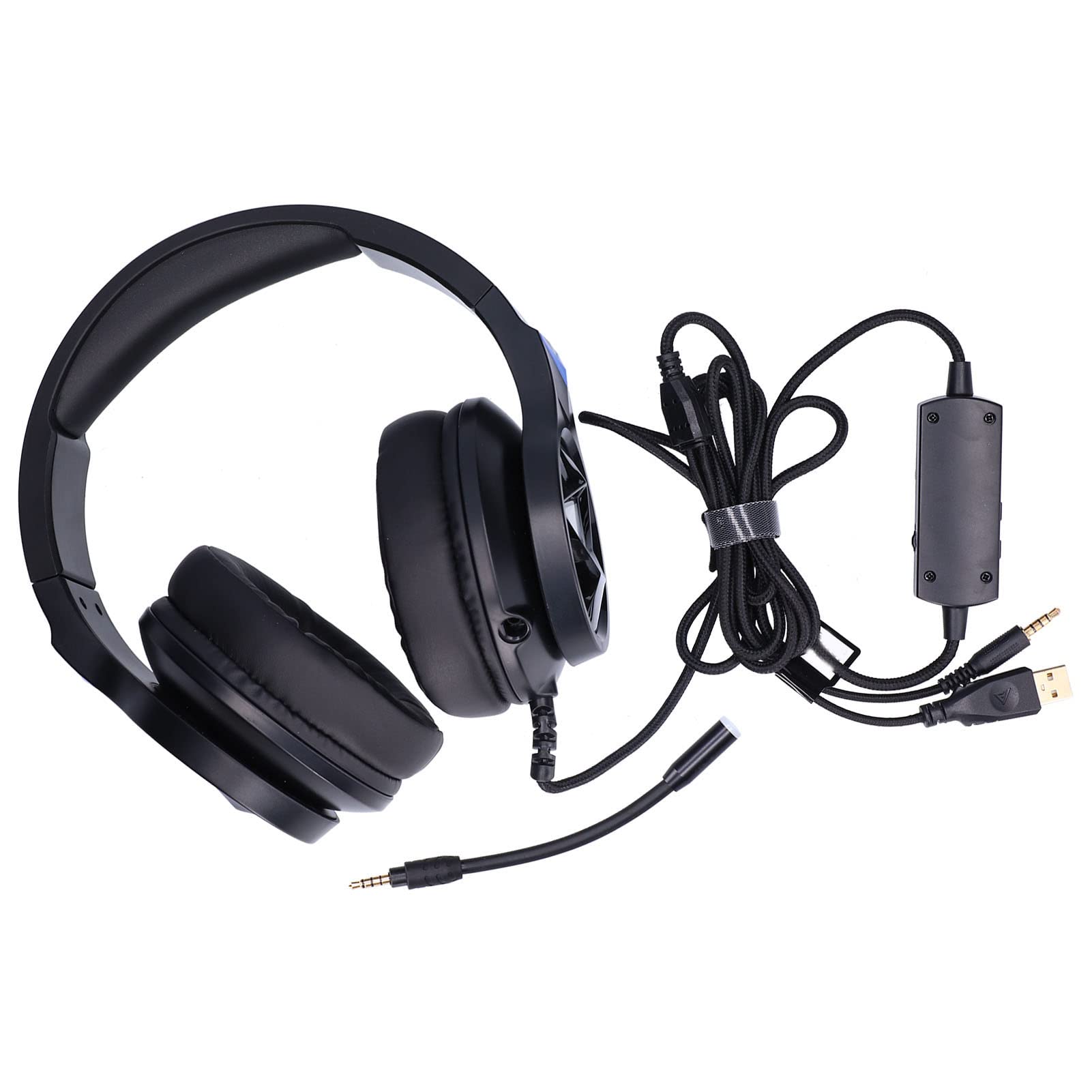 Cuffie da Gioco Cuffie con Surround con Cancellazione del Rumore Sopra L'orecchio per Laptop PC 50 Mm