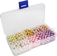 Vista 9 de BEADNOVA Cuentas de perlas de satén para manualidades, pequeñas perlas de imitación de vidrio sueltas para fabricación de joyas