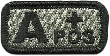 Gadsden and Culpeper Tactical Blood Type Patches - Type A Positive - 2"x1" (ACU/Foliage)