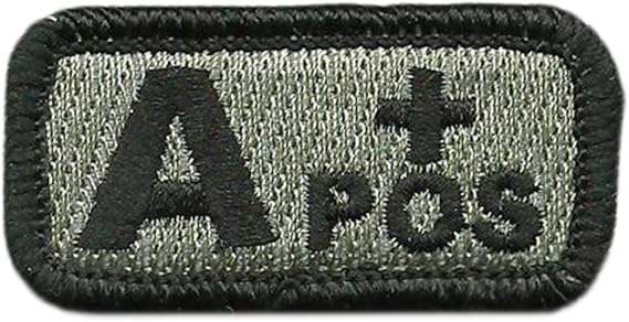 Gadsden and Culpeper Tactical Blood Type Patches - Type A Positive - 2"x1" (ACU/Foliage)