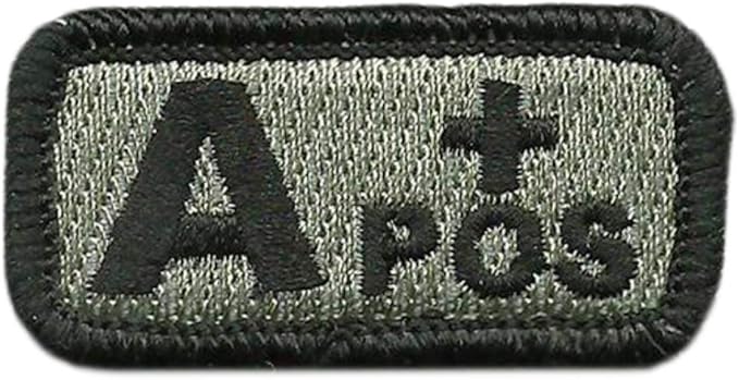 Gadsden and Culpeper Tactical Blood Type Patches - Type A Positive - 2"x1" (ACU/Foliage)