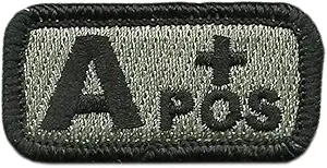 Gadsden and Culpeper Tactical Blood Type Patches - Type A Positive - 2"x1" (ACU/Foliage)