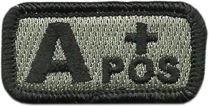 Gadsden and Culpeper Tactical Blood Type Patches - Type A Positive - 2"x1" (ACU/Foliage)