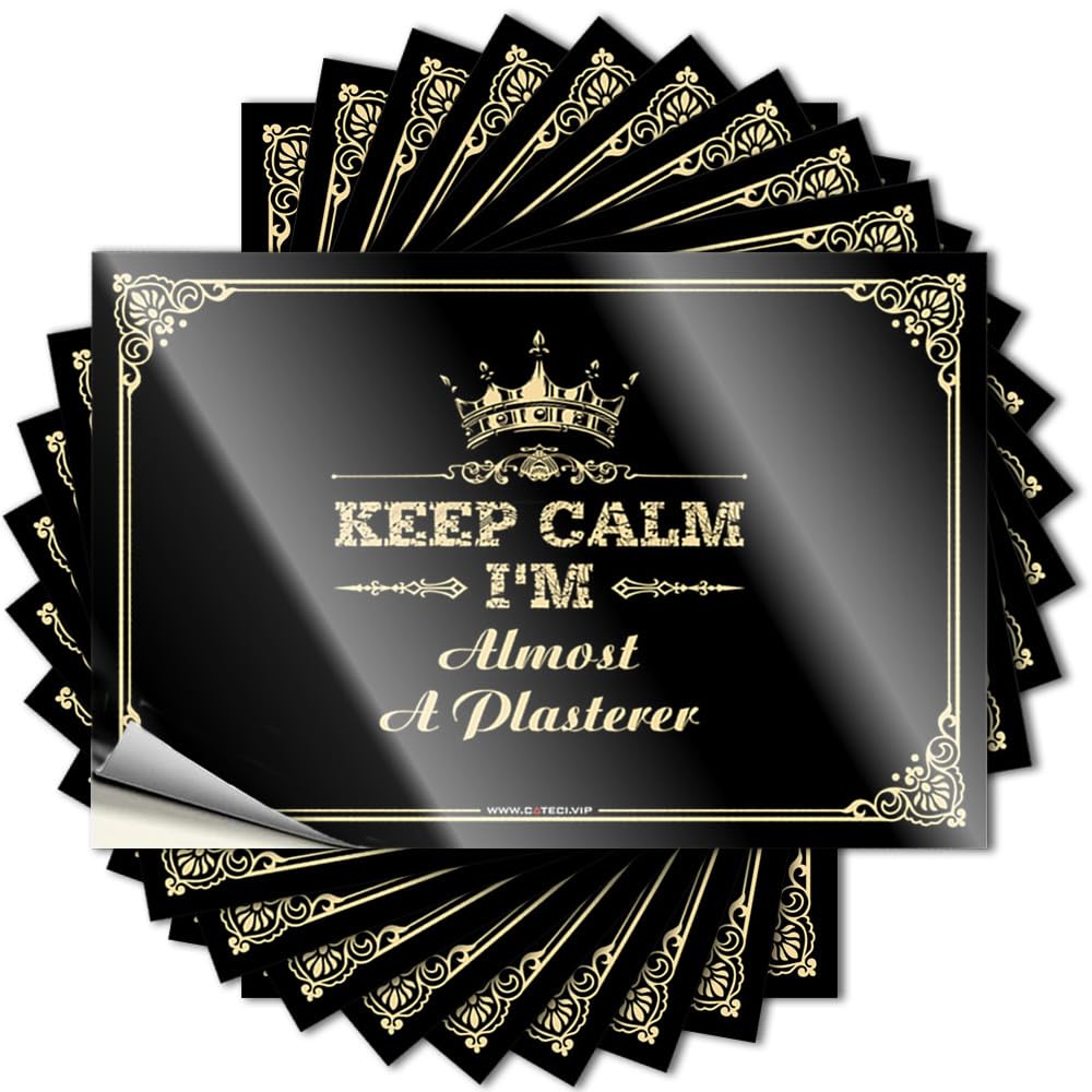 Keep Calm I'm Almost A Plasterer Coffee Fuzzy - Decal Accessories Waterproof Decal(8X12CM)