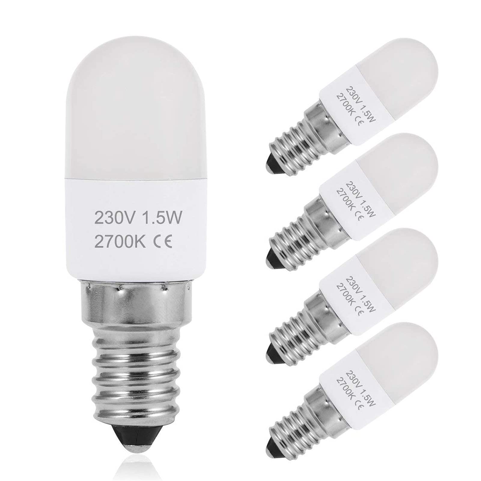 EMFYL fortunate lights 4Pack LED Light Bulbs 1.5W E14 Bulb Equivalent 15W Mini Small Screw Lightbulbs 2700K Warm/Cold White 150Lm Energy Saver (Color : Day White 6000K, Size : 1.5W)