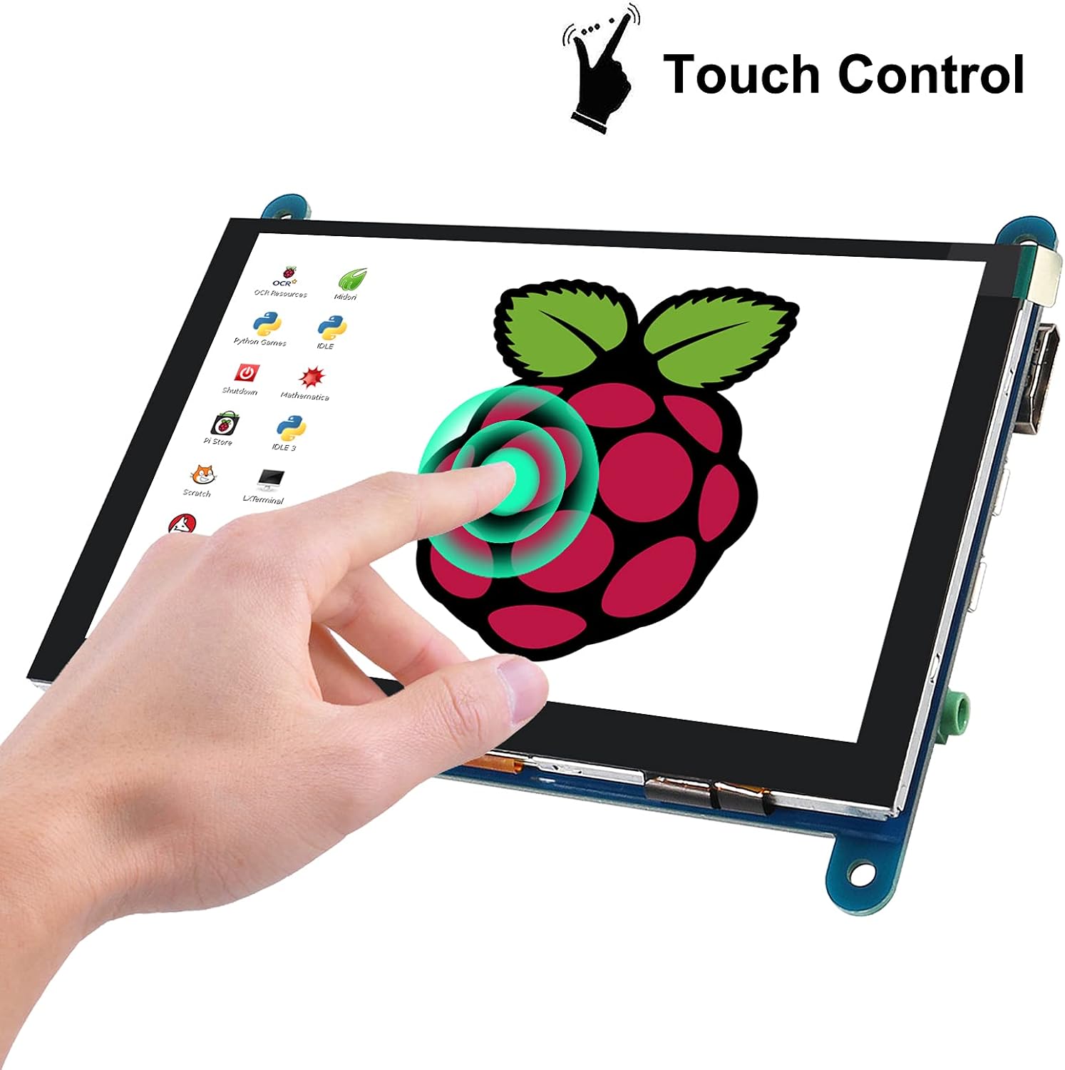 DORHEA 5 inch Raspberry Pi Display Module 5” Touch Screen 800x480 Pixel Touch Screen HDMI Display for Raspberry Pi 4 3 2 Model B RPi 1 B B+ A A+ - Image 3