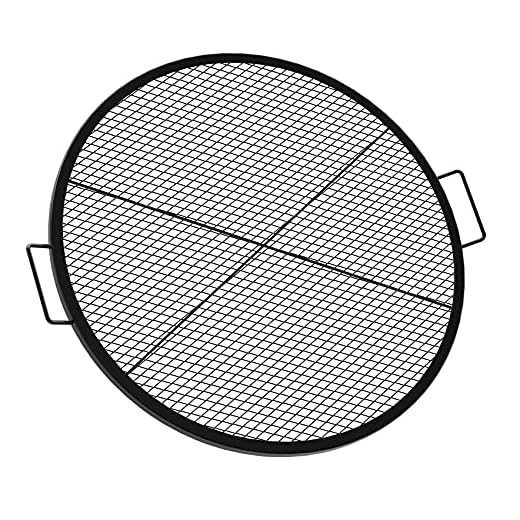 Onlyfire X-Marks Fire Pit Grill Cooking Grate, Outdoor Campfire BBQ Grill, Round - 30 Inch