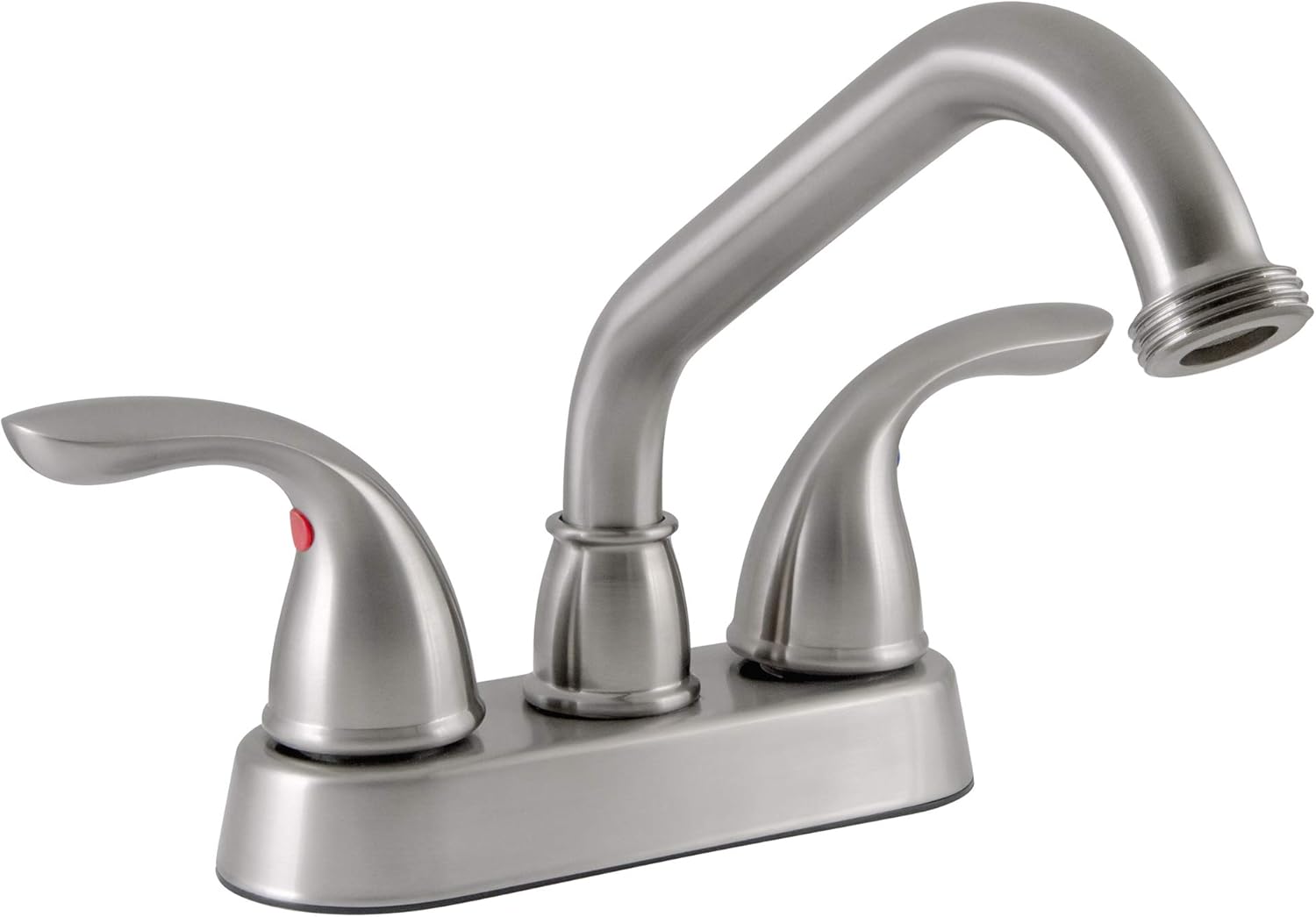 Design House 525147 Ashland Laundry Faucet, Dual Handle Design, Satin Nickel Finish