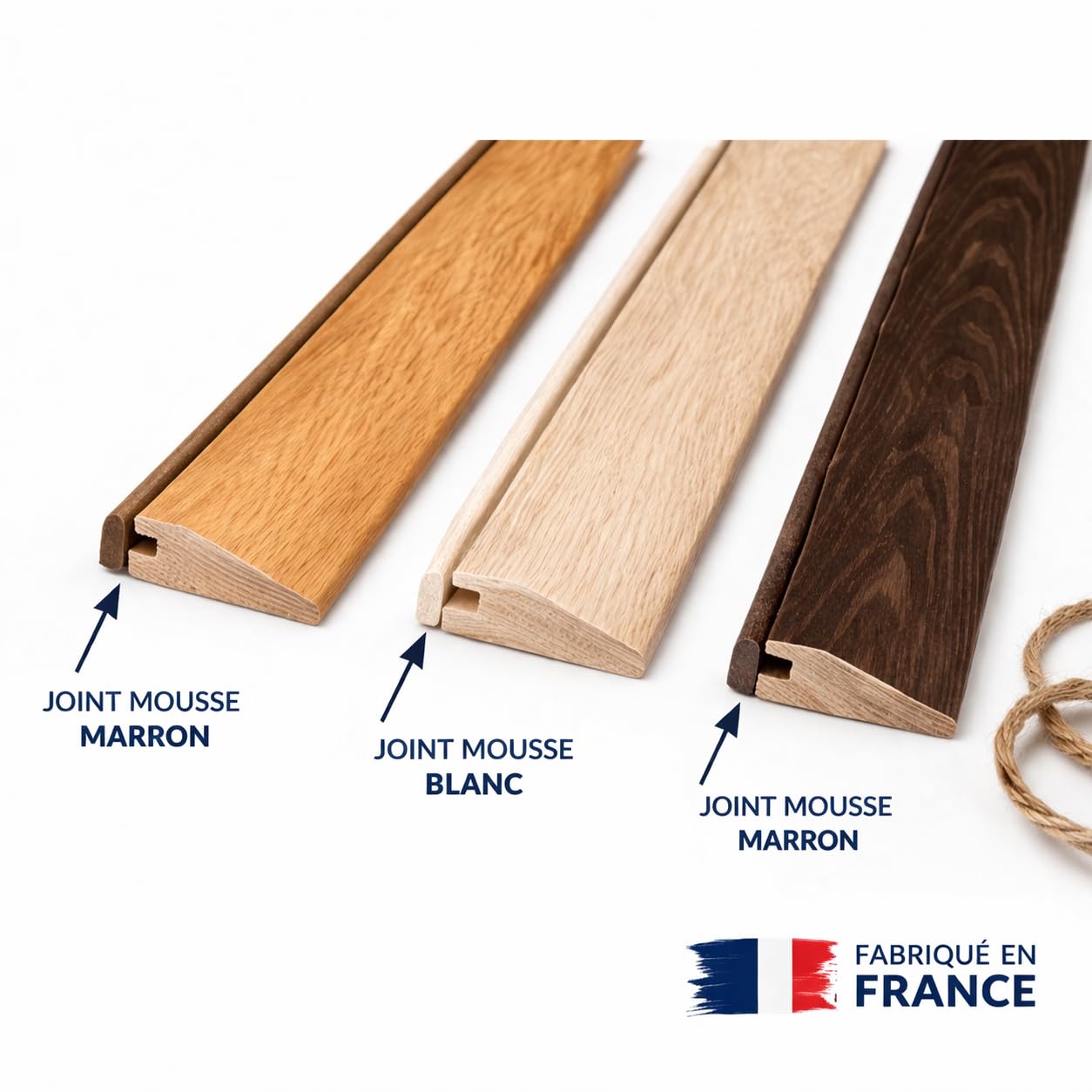 Seuil de Porte à la Suisse en Bois Made in France – Barre de Transition Sol 99 cm – Compense Différence de Niveau (1,9 ou 2,2 cm) – Plusieurs Couleurs – Idéal Parquet, Carrelage, Rénovation