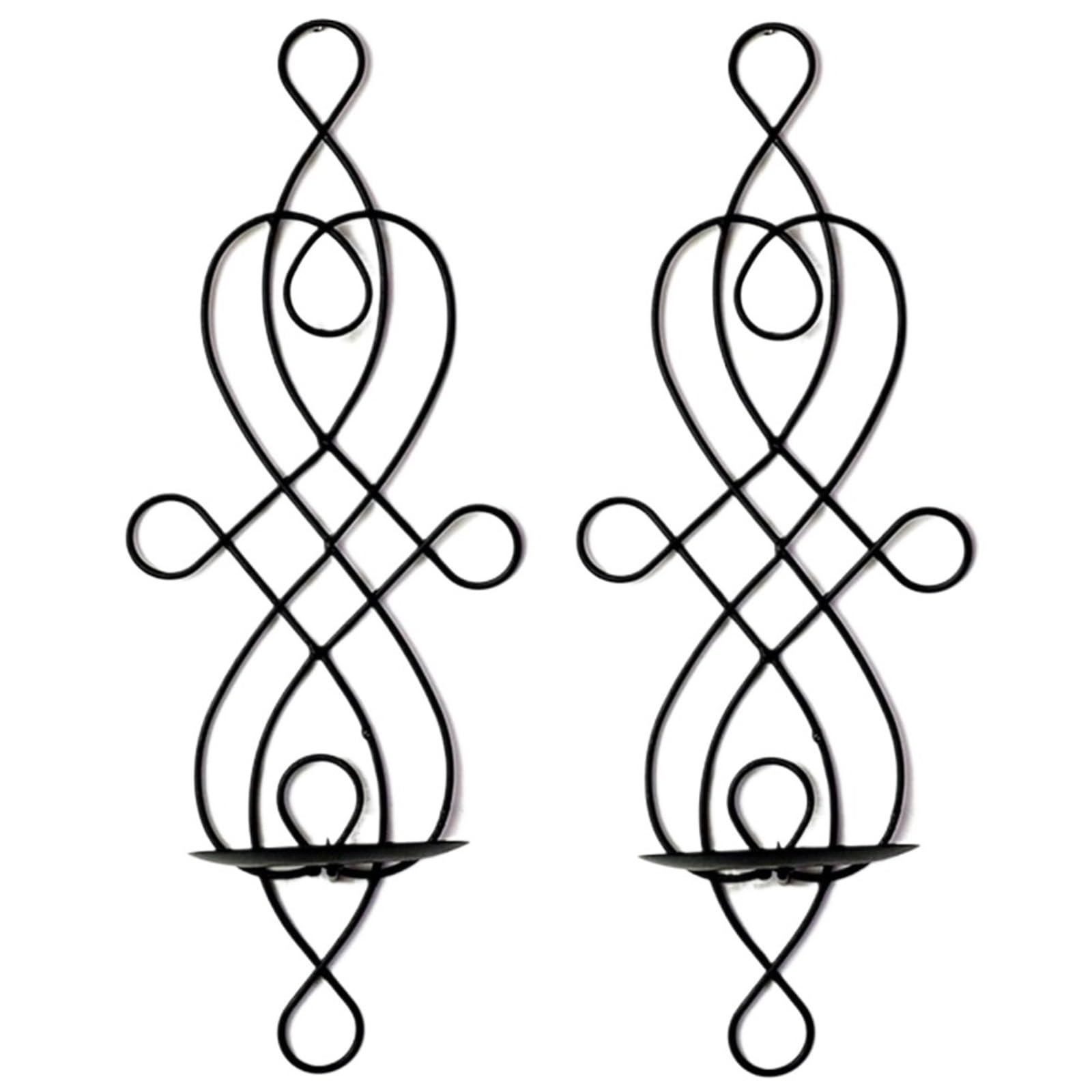 Wandkerzenständer 2 stücke Eisen Wand Hängen Kerzenhalter Metall Party Hochzeit Hause Abendessen Dekoration Kerzenständer Kerzenständer Für Wohnzimmer