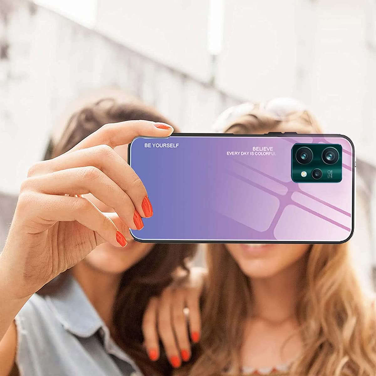 Cover posteriore per OPPO Reno 10 Pro 5G con motivo mucca e cuciture a vista (gialla